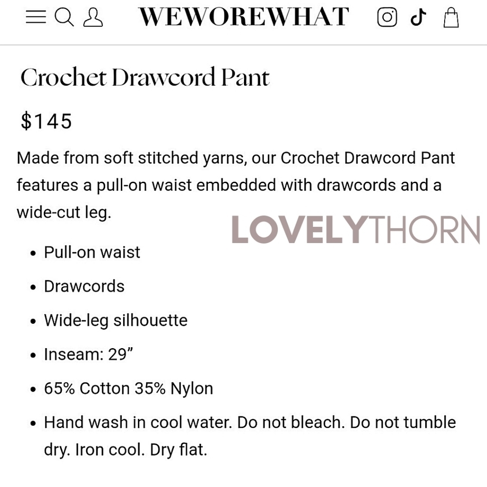 WE WORE WHAT // green crochet drawcord cover-up wide leg Danielle Bernstein - Picture 8 of 10